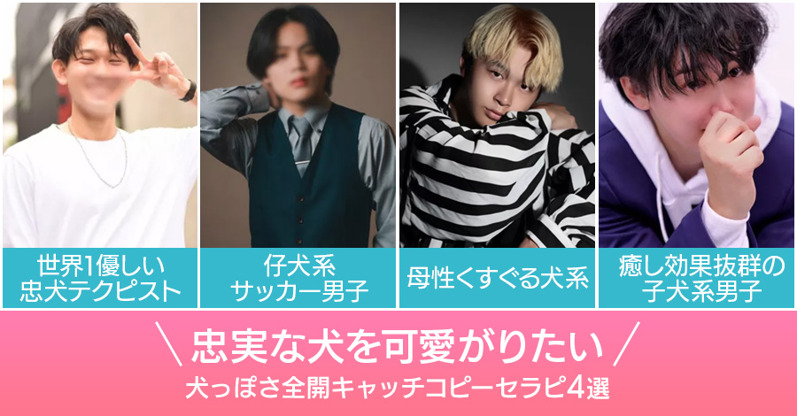 忠実な犬を可愛がりたい!犬っぽさ全開キャッチコピーセラピ4選