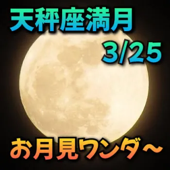 3/25 天秤座の満月です！！ハッピーワンダ〜W（`0`）W